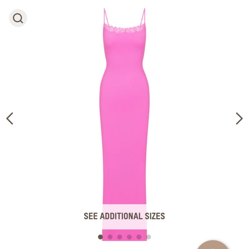 FITS EVERYBODY CORDED LACE LONG SLIP DRESS XXS-XS